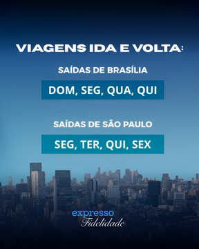Passagem Volta - São Paulo X Brasília